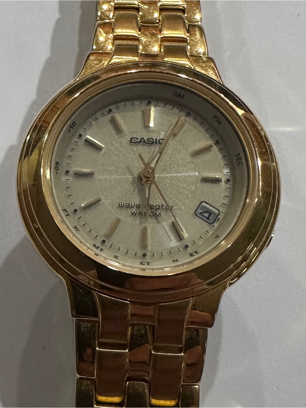 Casio Gold Tone Wave Ceptor Tough Solar